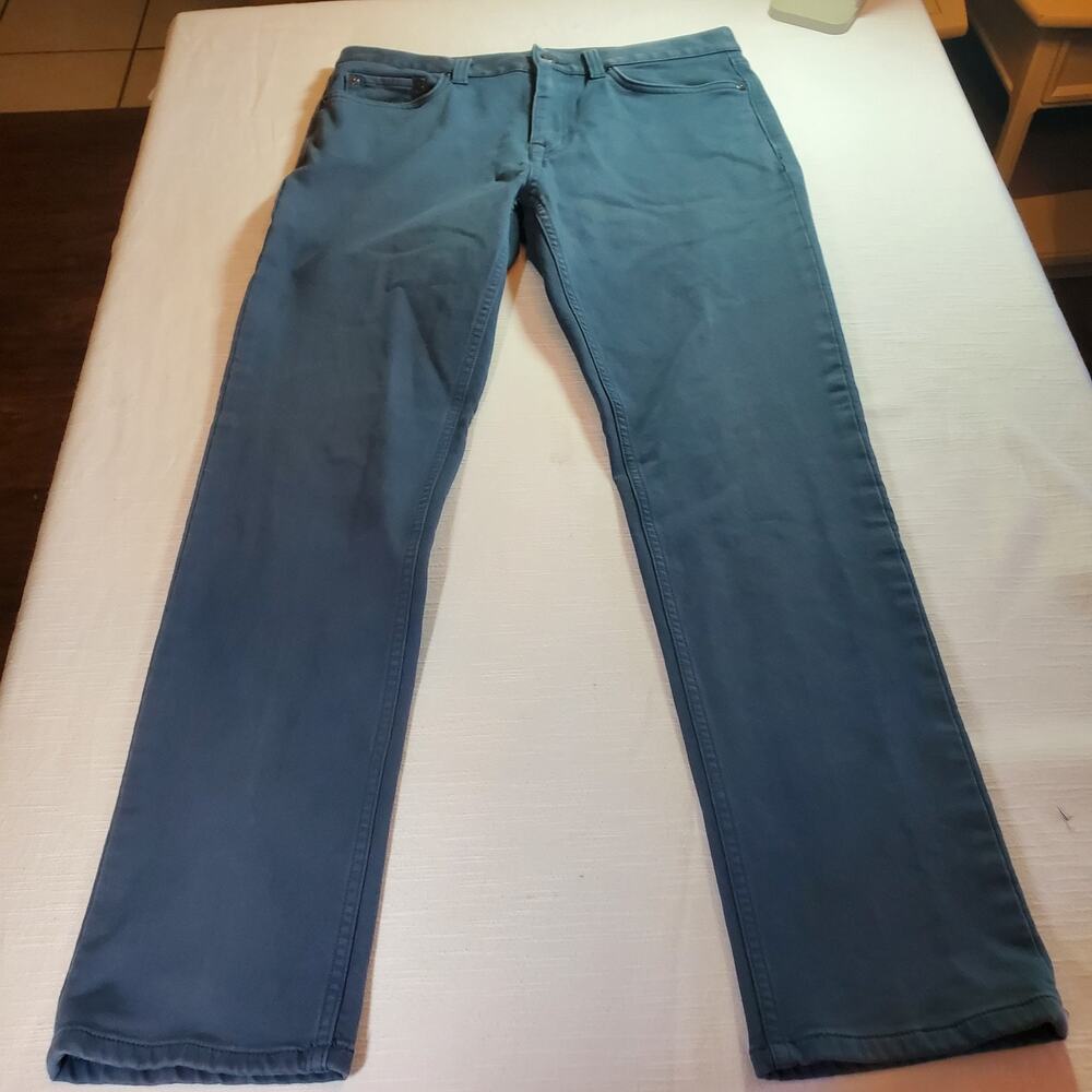Banana Republic Mens Traveler Pants 31x30 Blue Slim Fit Stretch Casual Chinos